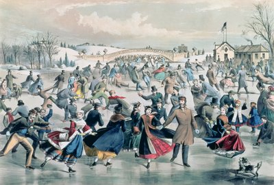 The Skating Pond, Published by Currier and Ives, New York, 1862 by Charles Parsons